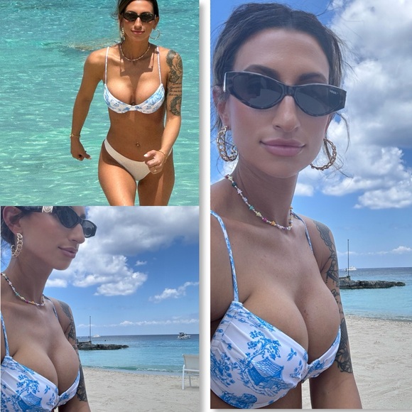 White Fox Boutique More Than A Dream Bikini Top Cerulean XS - Picture 2 of 7